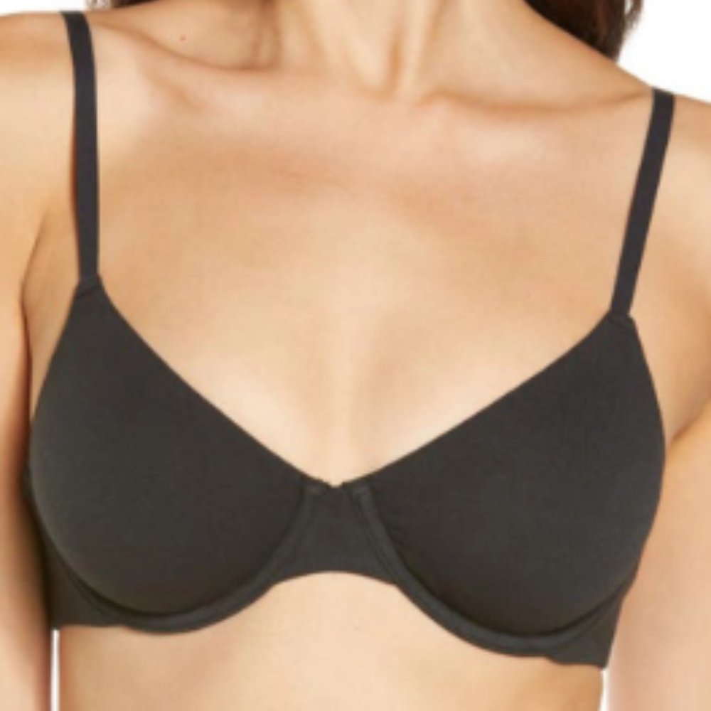 CT596 Skims NWT Fits Everybody Unlined Demi Underwire Bra Onyx 32D